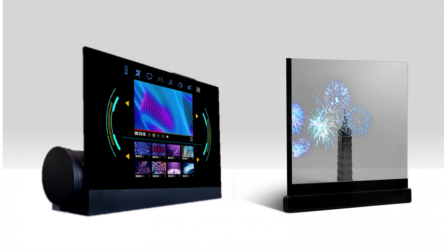 可捲式、折疊性、高透明